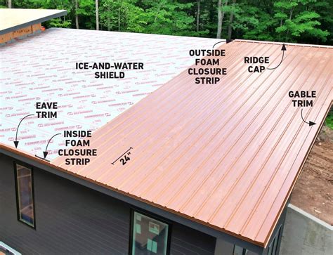 top of a frame house shingle metal part|metal roof strips.